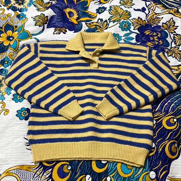 Sweaters - Stripe Wool Sweater